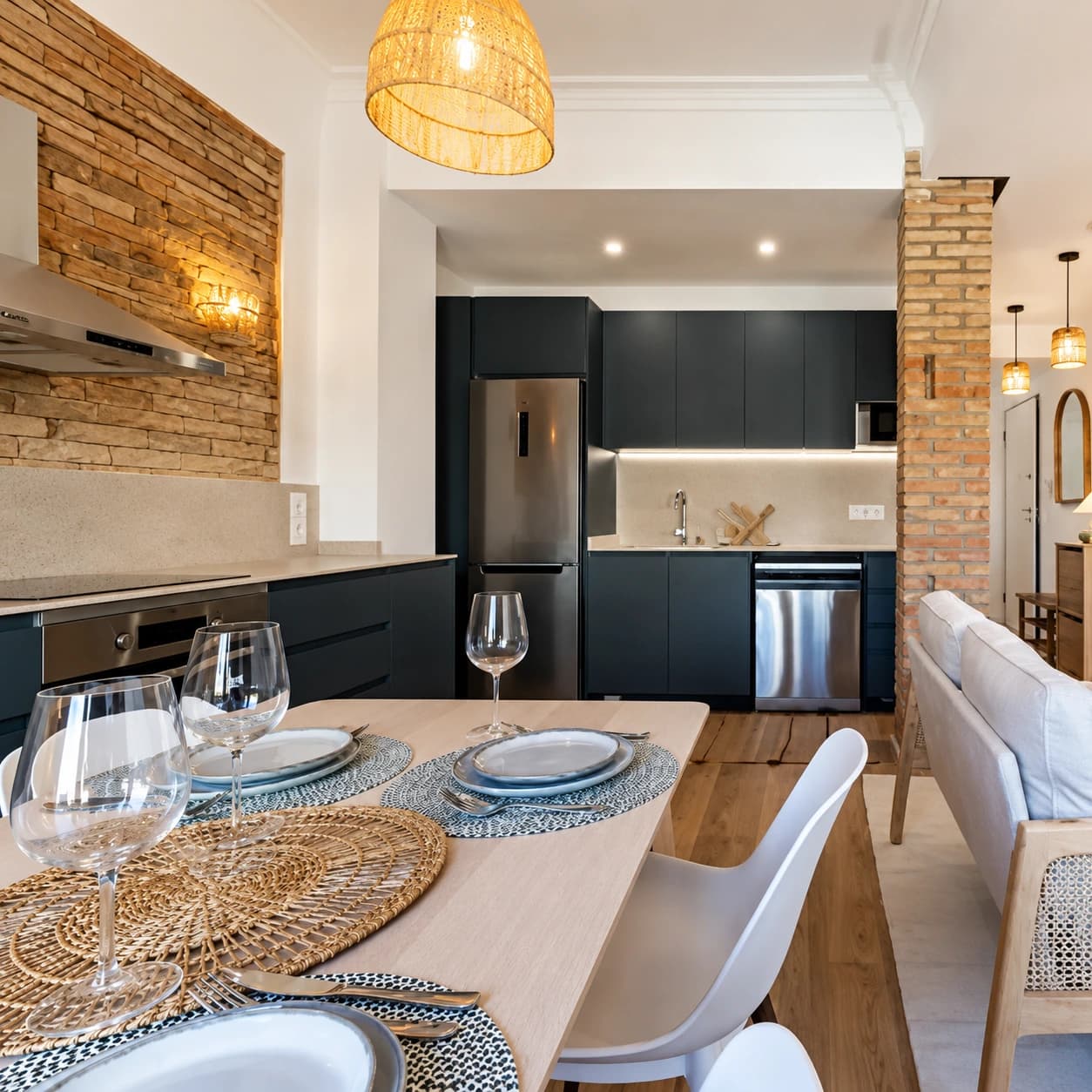 Salón elegante preparado para inversión en alquiler