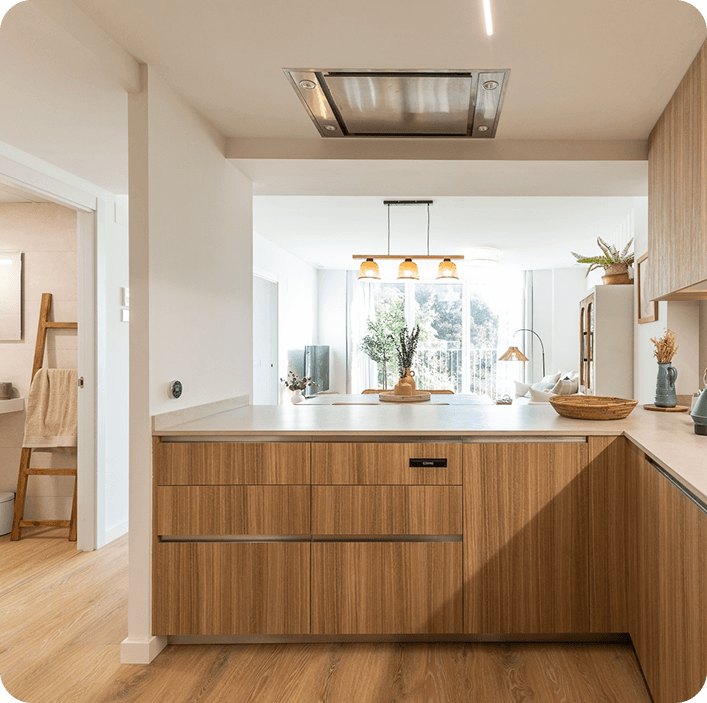 Cocina moderna y luminosa en una propiedad de inversión en Valencia